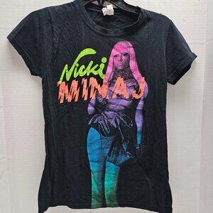 Nicki Minaj Music Star Cotton Black Women Teen Neon Colors T Tee Shirt L Large
